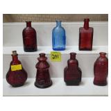 Lot of Vintage Mini Wheaton Glass Bottles