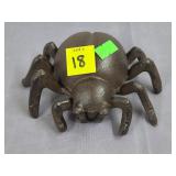 Cast Iron Bronze Finished Spider Trinket Box