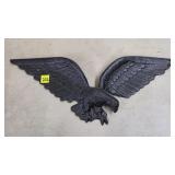 Cast Aluminum Black Painted Eagle Plaque