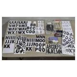Lot of Letters & Number Stickers/Decals