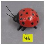 2" H Cast Iron Painted Ladybug Figurine