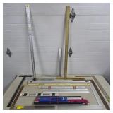 Lot of Assorted Rulers, Straight Edge, Levels