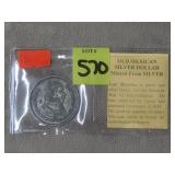 1961 Old Mexican Silver Dollar Coin