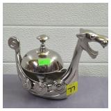 Solid Metal Viking Ship Dinner Bell