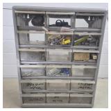 Plastic Tool Organizer Cabinet w/ Misc Hardware