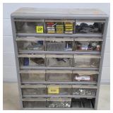 Plastic Tool Organizer Cabinet w/ Misc Hardware