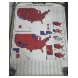 Lot of 2016 Political Maps w/ Tube