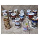 Lot of Budweiser & Assorted Beersteins