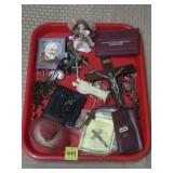 Lot of Vtg Religious Rosaries, Crucifix, Figurines
