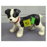 Cast Iron Painted Boston Terrier Dog Figurine