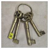 Cast Iron Skeleton Keys on Ring