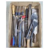 Large Lot of Assorted Chisels & Tools