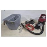 Tote of Assorted Tools, Hoses, Misc