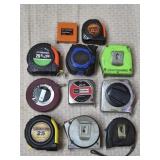 Lot of Assorted Measuring Tapes