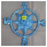 Cast Iron Blue Compass