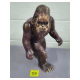 7 1/2" Cast Iron Sasquatch Mechanical Coin Bank