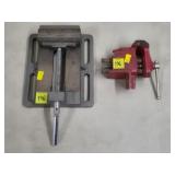4' Drill Press Vise & Swivel Base Bench Vise Lot