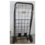 Black Foldable Storage Cart on Wheels
