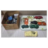 Lot of Vintage SLot Cars, Racing Accessories &