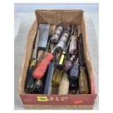 Assorted Hand Tools, impact Drivers, Chisels,