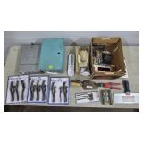 Large Lot of Assorted Hand Tools, Lock Boxes,