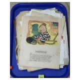 Vtg Humorous Occupation & Character Motto Print