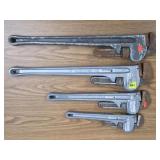Lot of Pittsburgh Pipe Wrenches