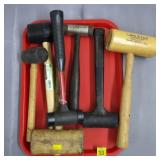 Assorted Rubber, Dead Blow, & Wooden Mallets Lot