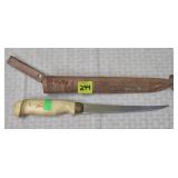 J. Martini Finland Fish Fillet Knife w/ Leather