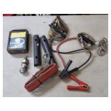Box Lot of Ball Hitch, Towing Supplies