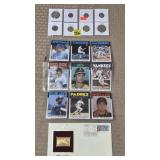 Lot of Foreign Coins, Topps Baseball Cards,
