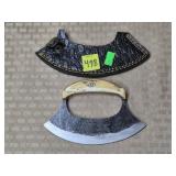 Damascus Steel Knife w/ Leather Sheath