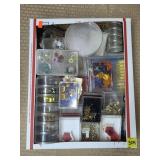 Large Lot of Jewelry Crafting Items, Containers,
