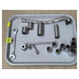 Lot of Mac & Husky Ratchet Wrench & Sockets