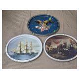 Vtg Bicentennial & Patriotic Metal Serving Tray
