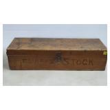 Large Wood Tool Box w/ Wood Mullet, Hardware,