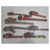 Lot of Assorted Ridgid Pipe Wrenches