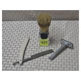 Vtg Gillette Razor, Shaving Blade, Horsehair