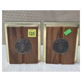 Vtg MCM United States Great Seal Emblem Bookends