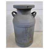 Antique Abbotts I-60  Metal Blue Painted Milk Jug