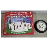 Vtg Spin & Glide on The Village Skating Pond w/ Bx