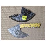 Damascus Steel Axe w/ Leather Sheath
