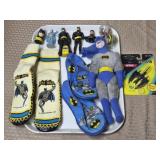 Vtg Batman Plushie Doll, 1979 Batman Socks w/ Rubb
