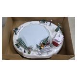 Skiing Pond Xmas Decoration w/ Box (AS IS)