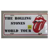 The Rolling Stones World Tour License Plate