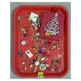 Tray Lot of Assorted Costume Jewelry
