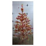 7" H Autumn Tree w/ Red Stand