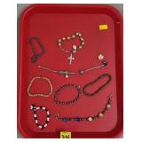 Rosary Bracelet, Assorted Costume Bracelets Lot