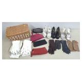 Lot of Evening Gloves, Purses, High Heels, etc