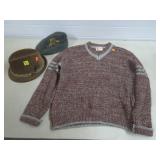 Sigallo Wool Sweater & Vintage Hats